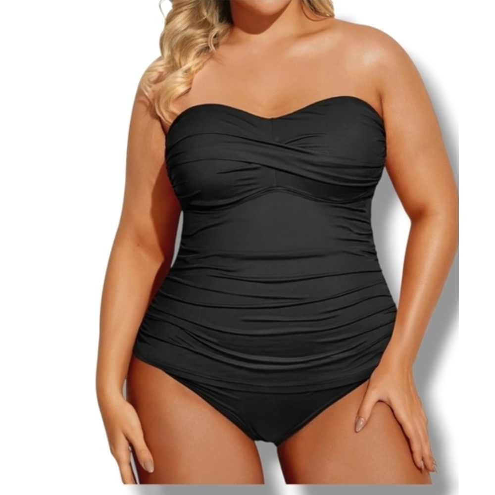 AQUA EVE - 16W Elegant Black Women's Swimwear